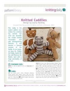 -----------------------  patternlibrary Knitted Cuddlies Design by Louisa Harding