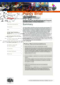 Policy Brief Contents Summary 1 .......................................................... Policy Recommendations