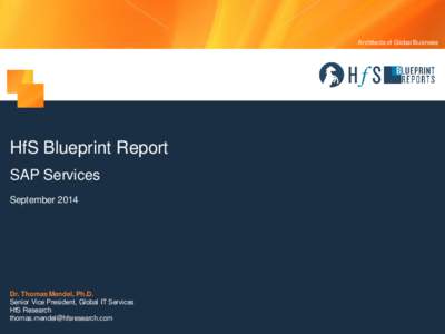Architects of Global Business  HfS Blueprint Report SAP Services September 2014