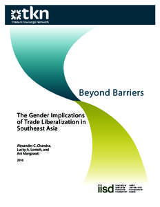 Beyond Barriers: The Gender Implications of Trade Liberalization in Southeast Asia