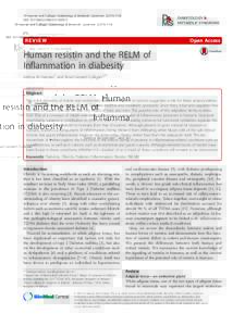 Human resistin and the RELM of Inflammation in diabesity