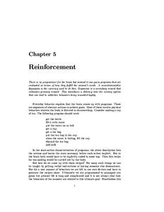 Chapter 5  Reinforcement There is no programmer for the brain but instead it can guess programs that are evaluated in terms of how they fulfill the animal’s needs. A neurotransmitter dopamine is the currency used to do