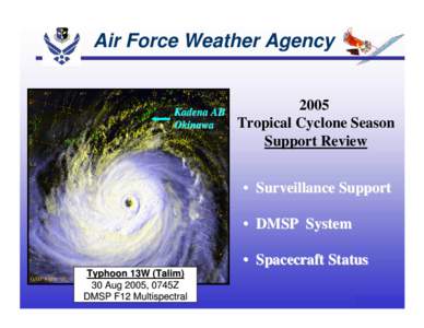 Joint Typhoon Warning Center / Air Force Weather Agency / Offutt Air Force Base / Special sensor microwave/imager / Tropical cyclone / Meteorology / Atmospheric sciences / United States Air Force