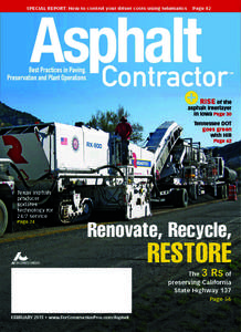 PAVement Preservation  Renovate, Recycle,  Restore