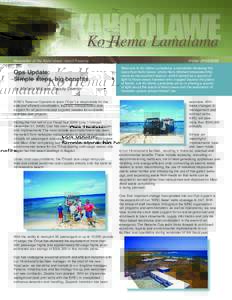 Kaho‘olawe Ko Hema Lamalama Newsletter of the Kaho‘olawe Island Reserve Ops Update: Simple steps, big benefits