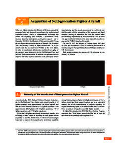 Section  5 Acquisition of Next-generation Fighter Aircraft manufacturing and the annual procurement in each fiscal year