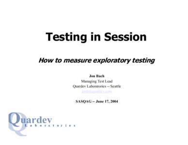 Microsoft PowerPoint - Session-Based Test Management -- June 04