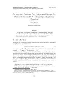 Differential calculus / Duffing equation / Heat equation / Sturm–Liouville theory / Calculus / Ordinary differential equations / Mathematical analysis