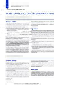 1  THE GROUP PIERRE & VACANCES-CENTER PARCS GROUP MANAGEMENT REPORT  INFORMATION ON SOCIAL, SOCIETAL AND ENVIRONMENTAL ISSUES