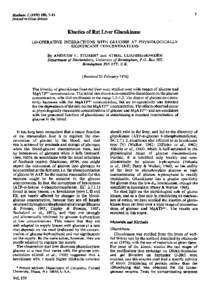 7  BWchem. J, 7-14 Printed in Great Britain  Kinetics of Rat Liver Glucokinase