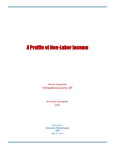 A Profile of Non-Labor Income  Selected Geographies: Yellowstone County, MT