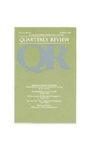 VOL. 11, N O[removed]SPRING 1991 A Journal of Scholarly Reflection for Ministry QUARTERLY REVIEW