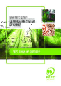 WHY PEFC IS THE CERTIFICATION SYSTEM OF CHOICE PEFC PEFC CHAIN