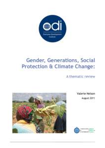 Gender, Generations, Social Difference & Climate Change: