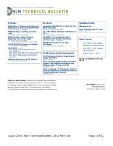 NLM Technical Bulletin, May-June 2013