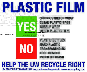PLASTIC FILM SHRINK/STRETCH WRAP CLEAN PLASTIC BAGS BUBBLE WRAP OTHER PLASTIC FILM PLASTIC BOTTLES