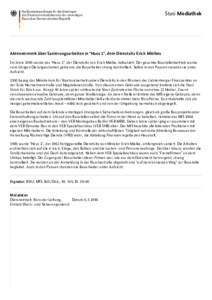 Stasi Mediathek  Aktenvermerk über Sanierungsarbeiten in 