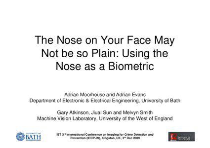 Microsoft PowerPoint - Nose Biometrics Presentation.ppt