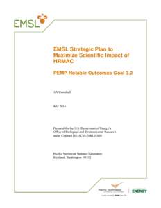EMSL Strategic Plan to Maximize Scientific Impact of HRMAC