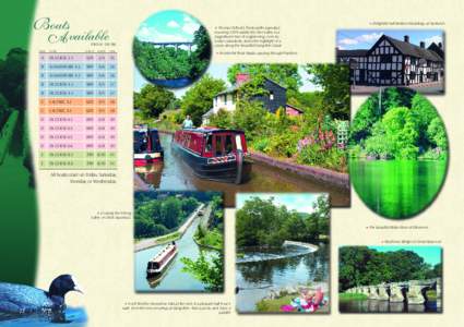Boats Available 3Thomas Telford’s Pontcysyllte aqueduct, towering 120 ft astride the Dee Valley is a magnificent feat of engineering, even by