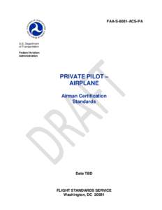 FAA-S-8081-ACS-PA  U.S. Department of Transportation Federal Aviation Administration