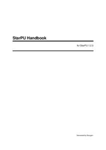 StarPU Handbook for StarPUGenerated by Doxygen.  i