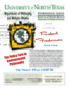 American philosophers / Environmental ethics / Environmental philosophy / Philosophy / Robert Frodeman