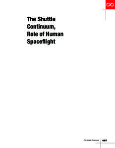The Shuttle Continuum, Role of Human Spaceflight  The Shuttle Continuum