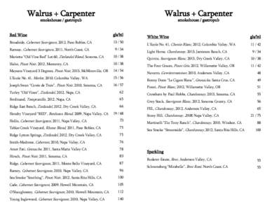 Walrus + Carpenter  Walrus + Carpenter smokehouse / gastropub