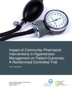 Impact of Community Pharmacist Interventions in Hypertension Management on Patient Outcomes: A Randomized Controlled Trial