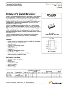 Document Number: MPL115A2 Rev 8, Freescale Semiconductor Data Sheet: Technical Data