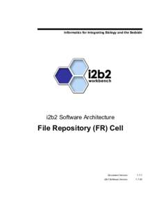Informatics	
  for	
  Integrating	
  Biology	
  and	
  the	
  Bedside	
    i2b2 Software Architecture File Repository (FR) Cell