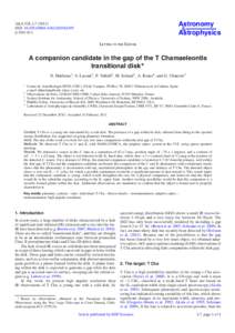 A companion candidate in the gap of the T Chamaeleontis transitional disk
