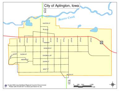 City of Aplington, Iowa T25 r eek C r e