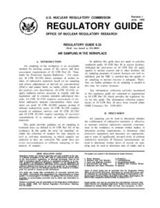 Revision 1 June 1992 U.S. NUCLEAR REGULATORY COMMISSION  REGULATORY GUIDE