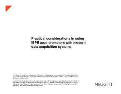 Practical considerations in using IEPE accelerometers with modern data acquisition systems