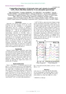 Photon Factory Activity Report 2006 #24 Part BElectronic Structure of Condensed Matter 2C/2005S2-002  Composition dependence of electronic states and valencies in epitaxial