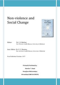 Microsoft Word - Non violence & Social change