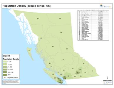 Population Density (people per sq. km.) Region # [removed]