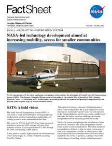 FactSheet National Aeronautics and Space Administration Langley Research Center Hampton, Virginia[removed]