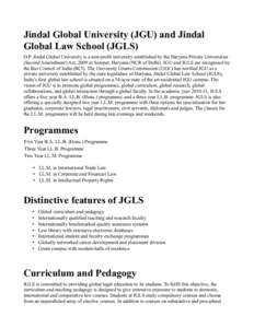 Law / States and territories of India / Ateneo Law School / Legal education in India / Education in Haryana / Jindal Global Law School / Education
