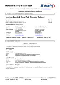 Microsoft Word - Bostik Z Bond R40 Cleaning Solvent_SDS.doc