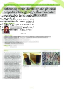 WoodWisdom-Net  March 2014 sustainable treatments (BioCoPol) Start: 2014