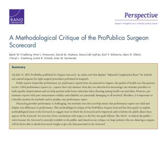 A Methodological Critique of the ProPublica Surgeon Scorecard