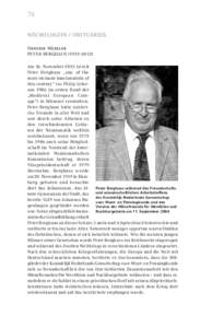 78 NÉCROLOGIES / OBITUARIES Hendrik Mäkeler PETER BERGHAUS (1919–2012) Am 16. November 2012 ist mit Peter Berghaus „one of the
