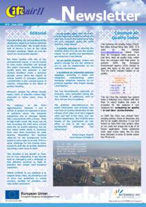 Newsletter  N°3 - June 2010 Editorial Time after time, we are reminded of the