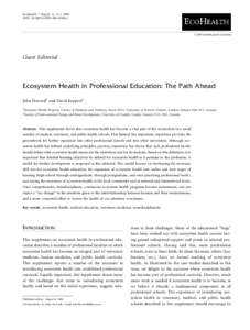 Ecosystem Health in Professional Education: The Path Ahead