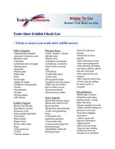 Microsoft Word - Trade Show Exhibit Check List final.docx