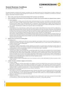 General Business Conditions  Page 1/7 (As amended on February, 01, 2016)