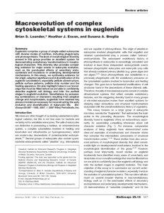 Review articles  Macroevolution of complex